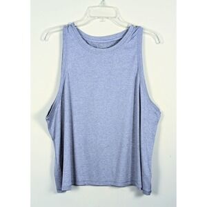 Athleta Uptempo Tank Womens XL Blue Heathered Sleeveless Crew Tank Top Sports